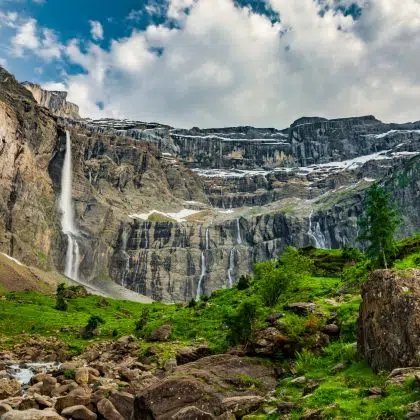 Wasserfall am Cirque  de Gavarnie, Französische Pyrenäen